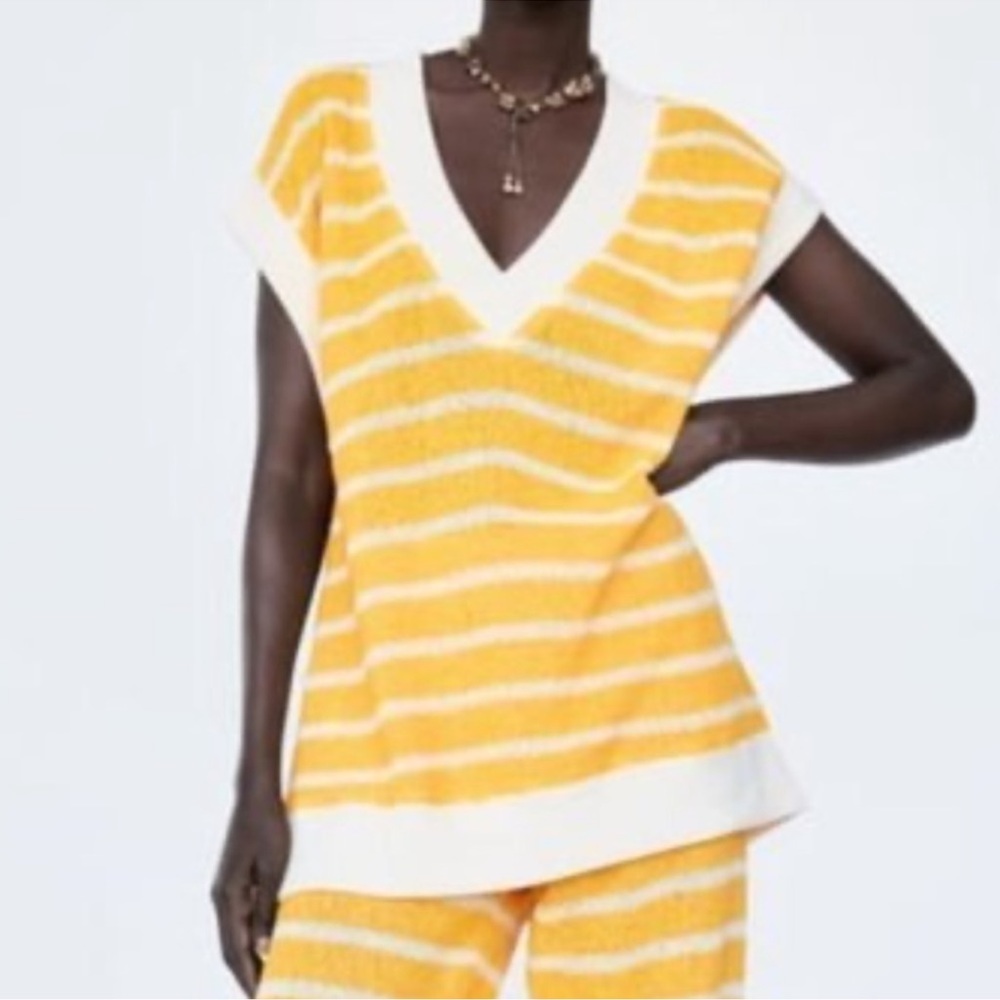 NWOT Zara Oversized Striped Sweater Vest